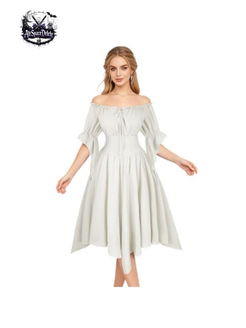 Women's Renaissance Dress Off-Shoulder Medieval Fairy Costume